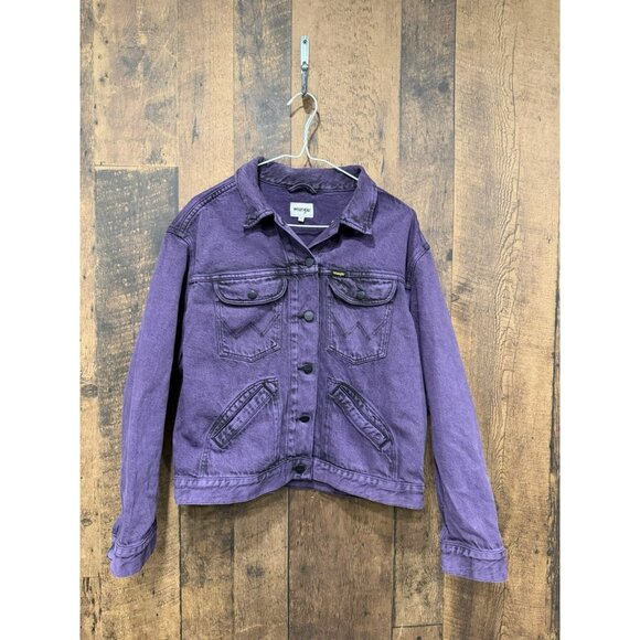 Wrangler Women’s Purple Jean Jacket Medium EUC - Picture 2 of 6